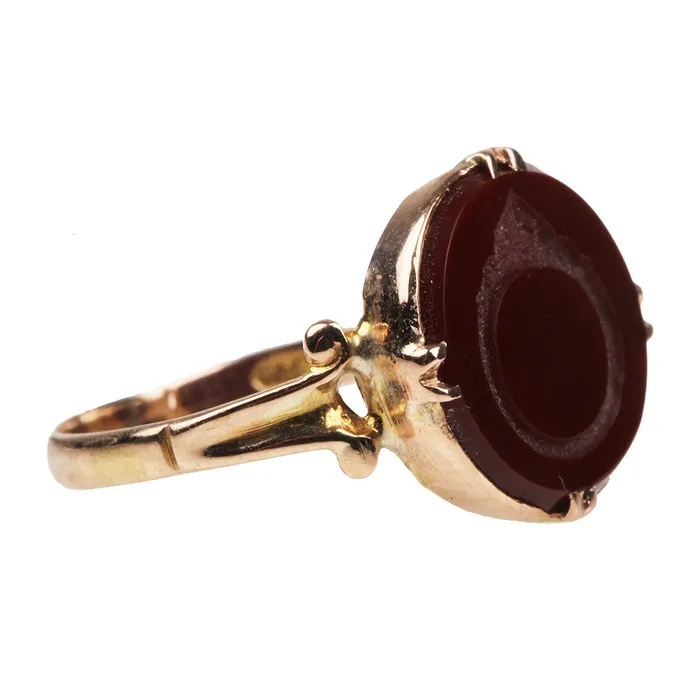 Rings Bell Bird Antiques Edwardian Carnelian Intaglio Ring