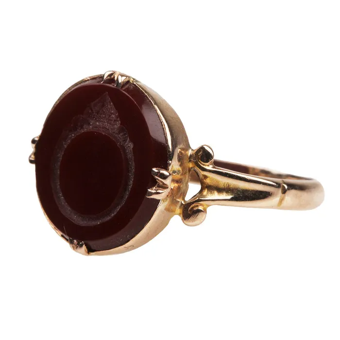 Rings Bell Bird Antiques Edwardian Carnelian Intaglio Ring