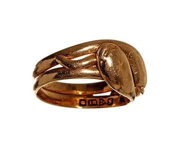 Rings Bell Bird Antiques Gold Edwardian Entwined Snake Ring