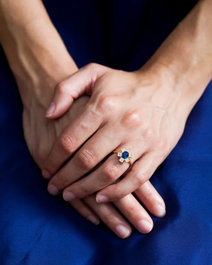 Rings Bell Bird Antiques Late Victorian Sapphire and Diamond Ring