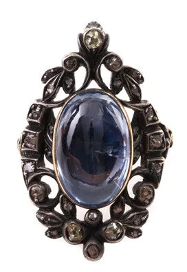 Rings Bell Bird Antiques Sapphire Diamond Hidden Locket Ring