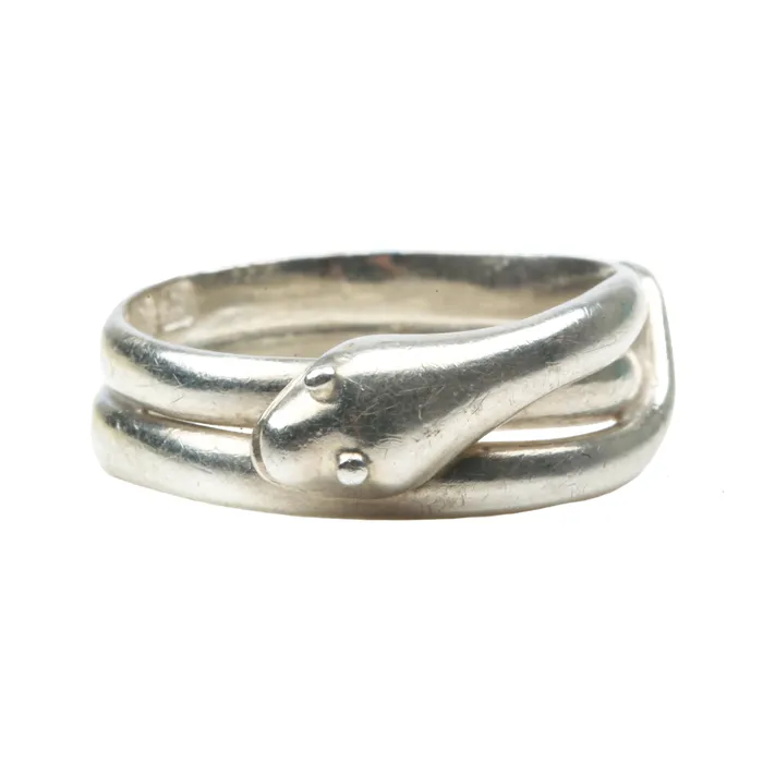Rings Bell Bird Antiques Victorian Silver Snake Ring