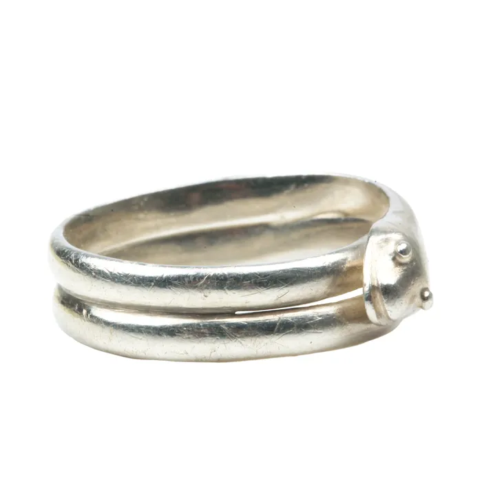 Rings Bell Bird Antiques Victorian Silver Snake Ring