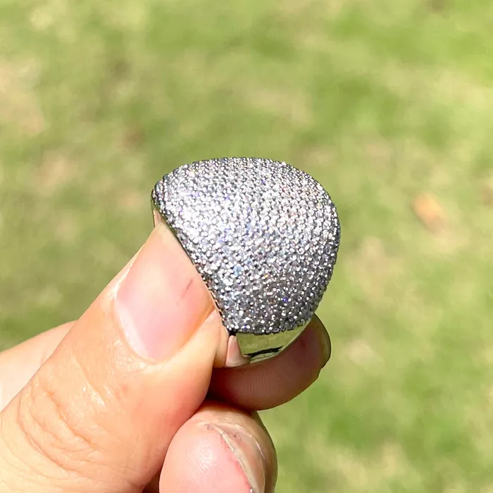 Rings Bold Round Bold Round Iced Out Diamond Ring