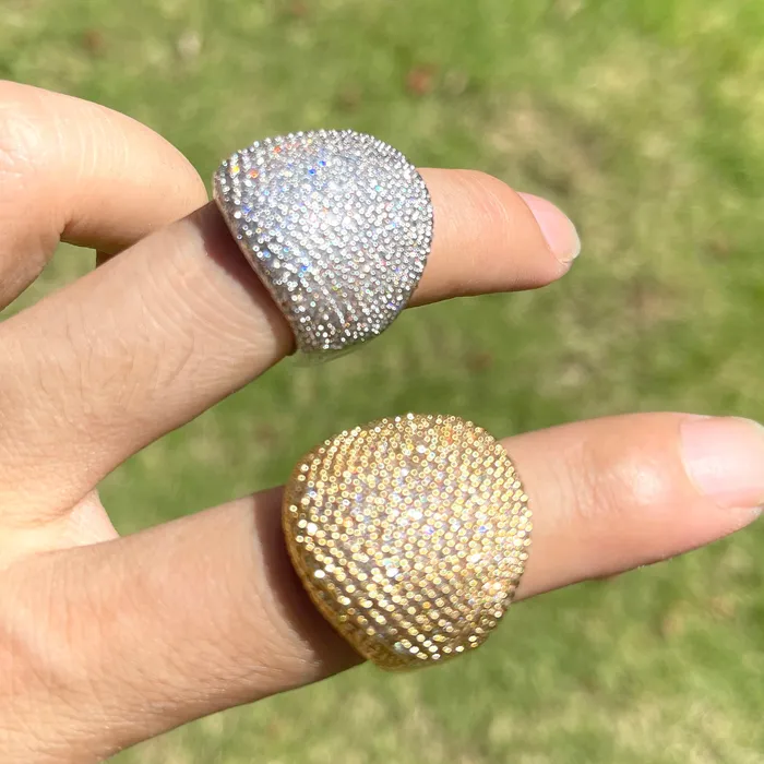 Rings Bold Round Bold Round Iced Out Diamond Ring