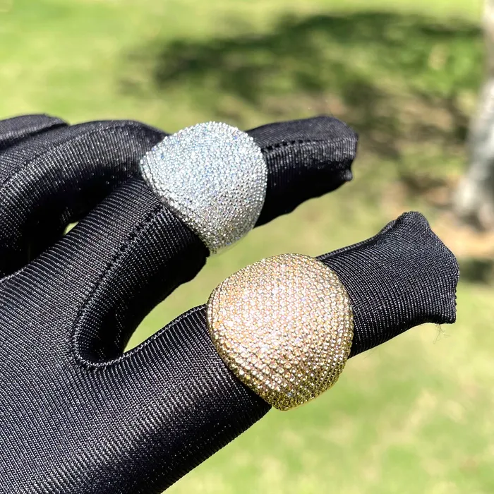 Rings Bold Round Bold Round Iced Out Diamond Ring