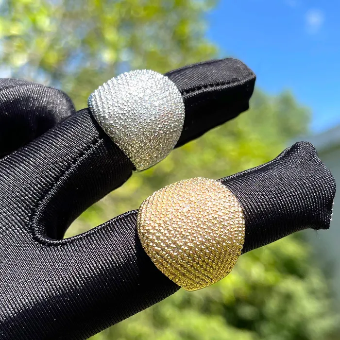 Rings Bold Round Bold Round Iced Out Diamond Ring