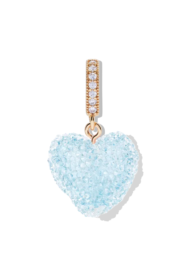 Rings Crystal Haze Jewelry EU Jelly Heart Pave Connector Baby Blue