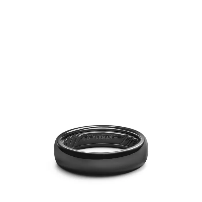 Rings David Yurman DY Classic Band Ring in Black Titanium 6mm