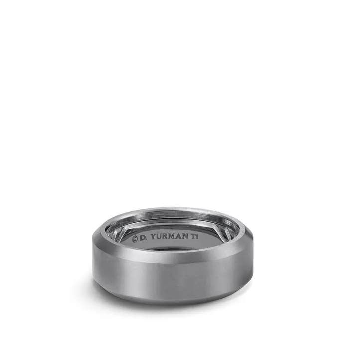 Rings David Yurman Streamline Beveled Band Ring in Grey Titanium 85mm