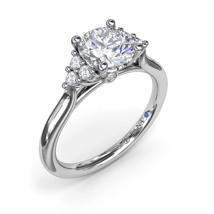 Rings FANA Sophisticated Side Cluster Diamond Engagement Ring