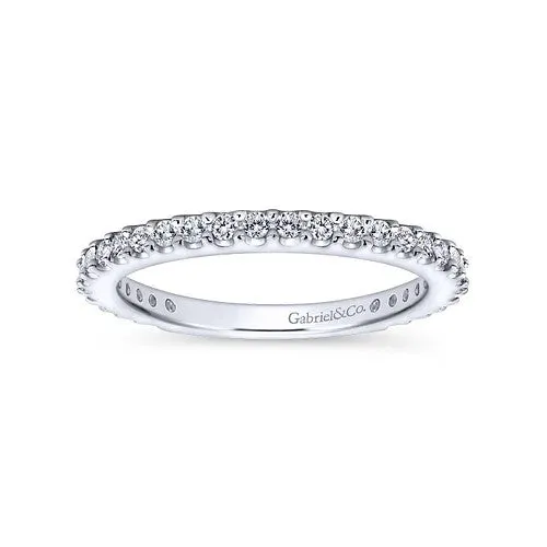 Rings GABRIEL CO 14K White Gold Matching Wedding Band