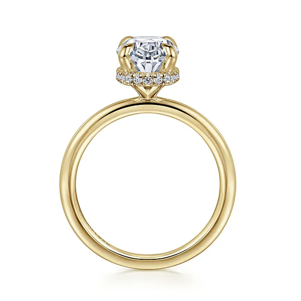 Rings GABRIEL CO Rainah 14K White Gold Hidden Halo Oval Diamond Engagement Ring Setting Only Rings GABRIEL CO Rainah 14K White Gold Hidden Halo Oval Diamond Engagement Ring Setting Only