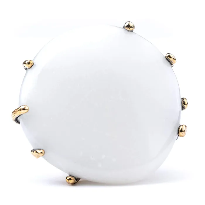 Rings Giardinoblu White Jade Statement Ring Made to Order