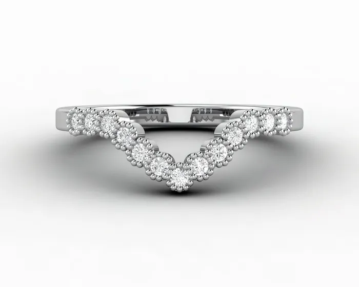 Rings Jolene 16 Ct Curved Wedding Band Sapheena Jewelry