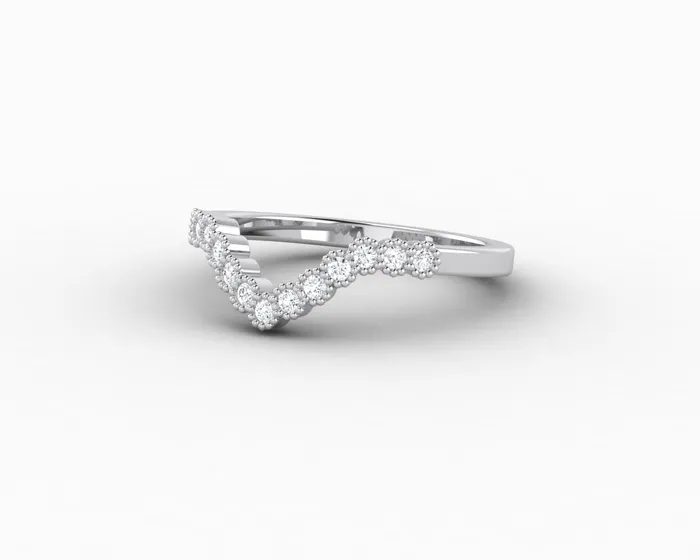 Rings Jolene 16 Ct Curved Wedding Band Sapheena Jewelry