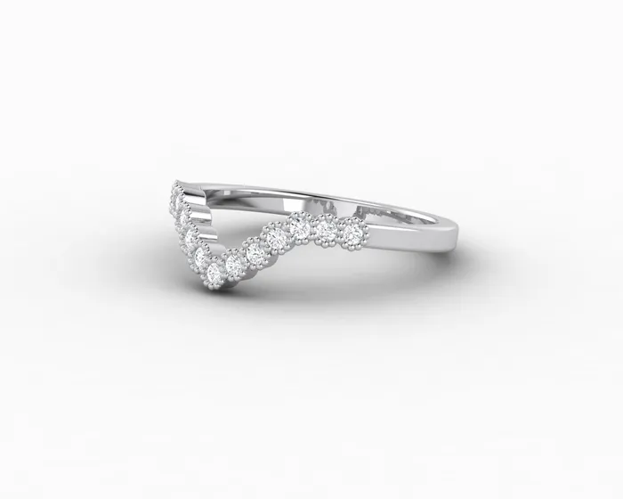 Rings Jolene 16 Ct Curved Wedding Band Sapheena Jewelry