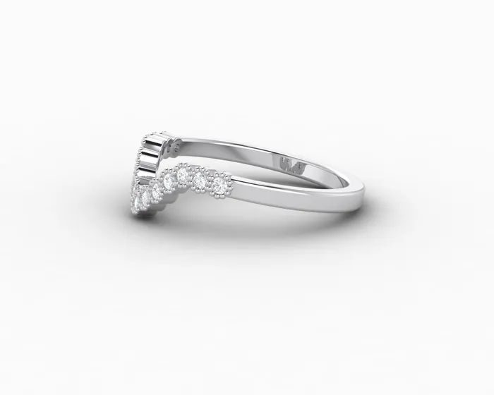 Rings Jolene 16 Ct Curved Wedding Band Sapheena Jewelry