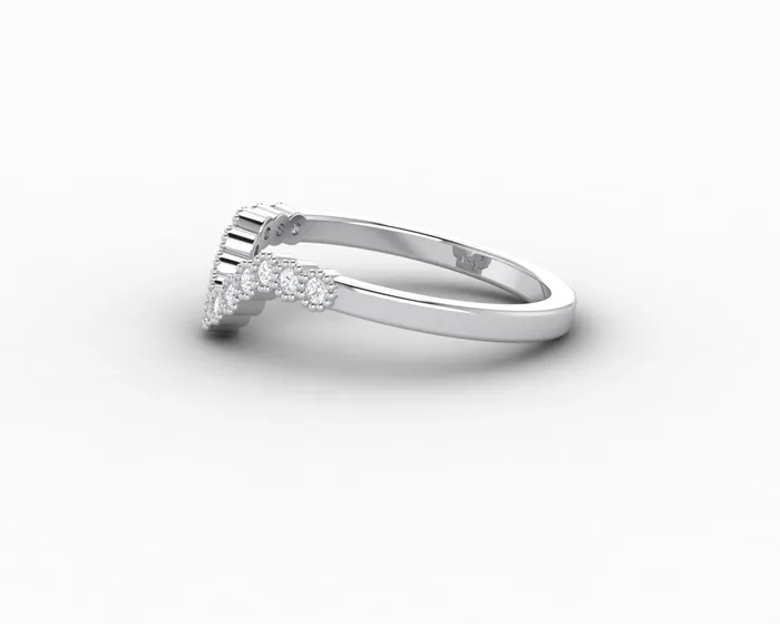 Rings Jolene 16 Ct Curved Wedding Band Sapheena Jewelry