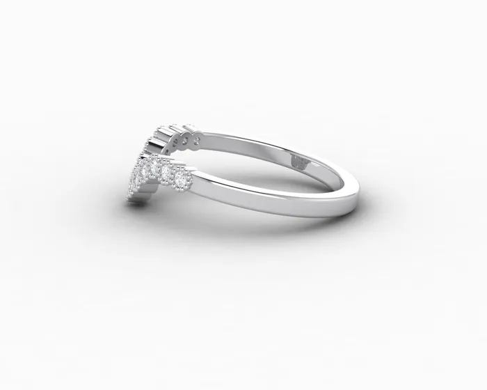 Rings Jolene 16 Ct Curved Wedding Band Sapheena Jewelry