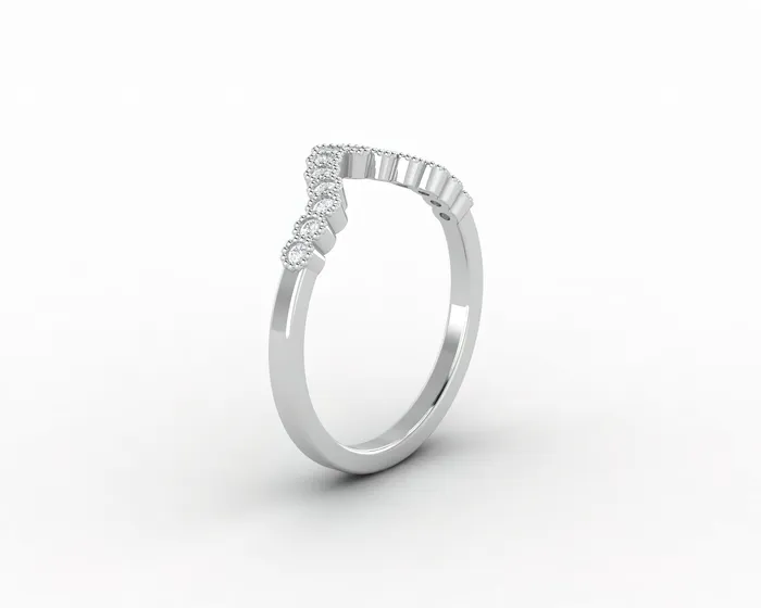 Rings Jolene 16 Ct Curved Wedding Band Sapheena Jewelry