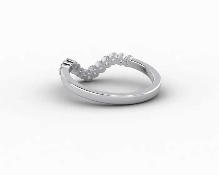 Rings Jolene 16 Ct Curved Wedding Band Sapheena Jewelry