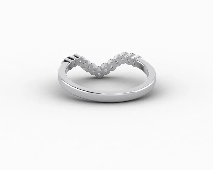 Rings Jolene 16 Ct Curved Wedding Band Sapheena Jewelry