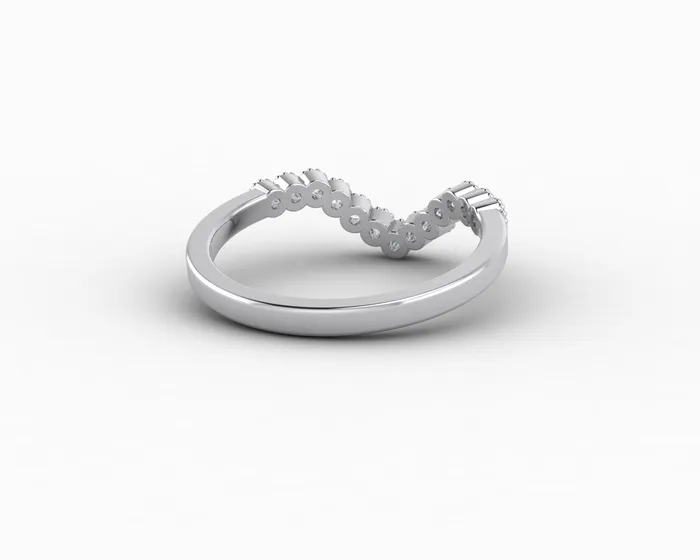 Rings Jolene 16 Ct Curved Wedding Band Sapheena Jewelry