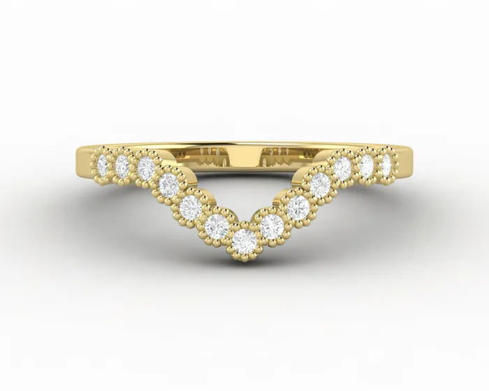 Rings Jolene 16 Ct Curved Wedding Band Sapheena Jewelry
