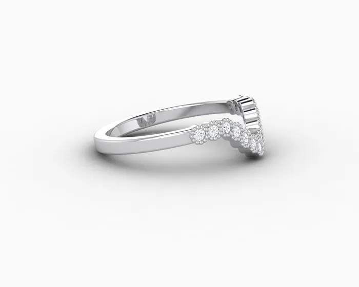 Rings Jolene 16 Ct Curved Wedding Band Sapheena Jewelry