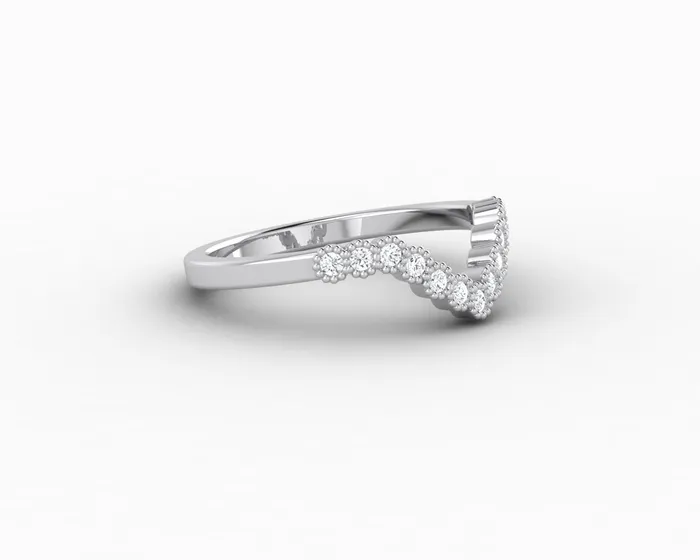 Rings Jolene 16 Ct Curved Wedding Band Sapheena Jewelry