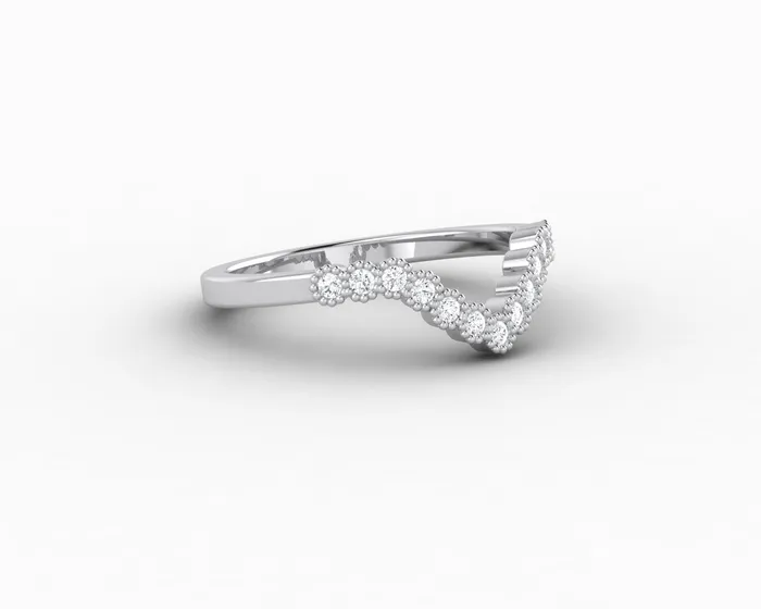 Rings Jolene 16 Ct Curved Wedding Band Sapheena Jewelry