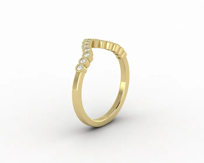 Rings Jolene 16 Ct Curved Wedding Band Sapheena Jewelry