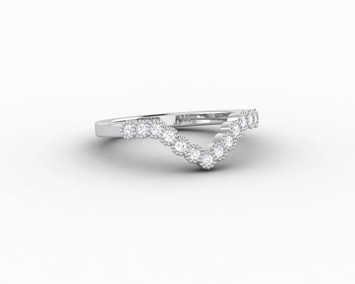Rings Jolene 16 Ct Curved Wedding Band Sapheena Jewelry