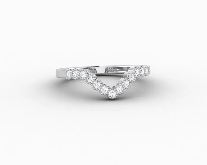 Rings Jolene 16 Ct Curved Wedding Band Sapheena Jewelry