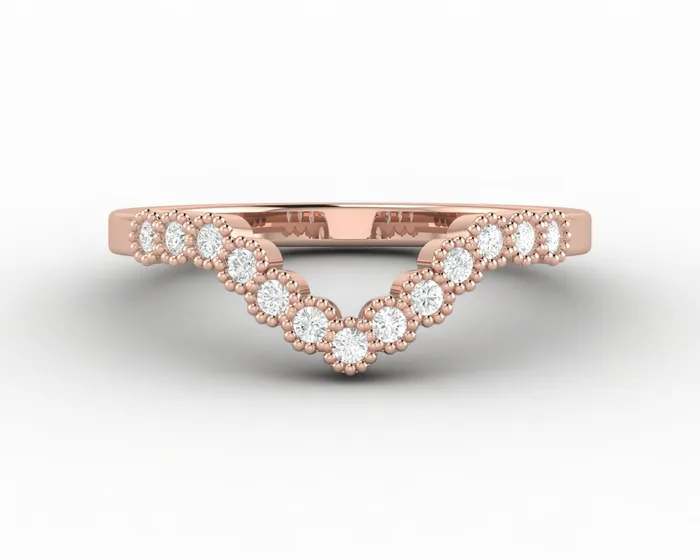 Rings Jolene 16 Ct Curved Wedding Band Sapheena Jewelry