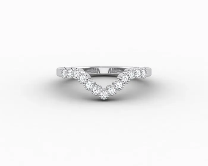 Rings Jolene 16 Ct Curved Wedding Band Sapheena Jewelry