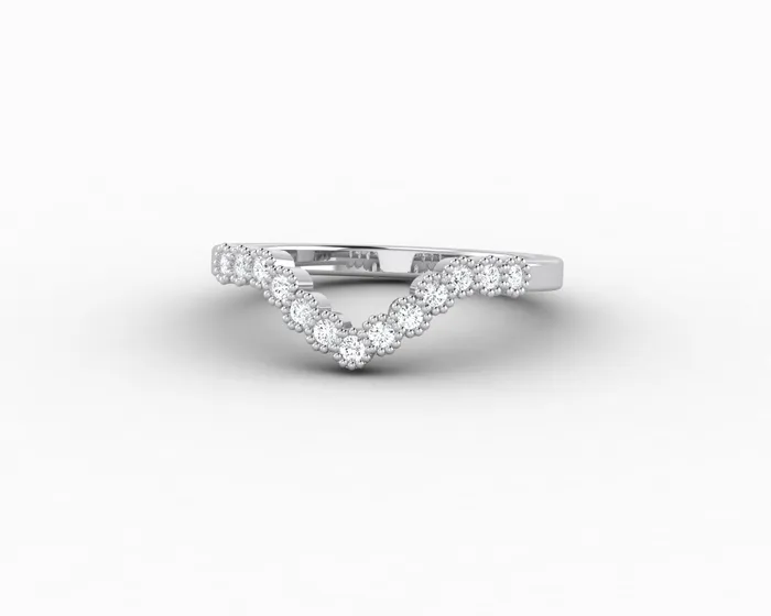 Rings Jolene 16 Ct Curved Wedding Band Sapheena Jewelry
