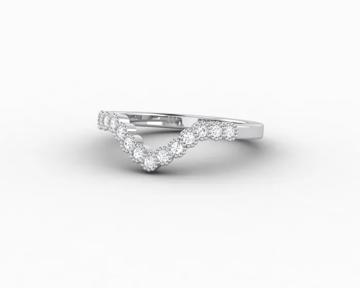 Rings Jolene 16 Ct Curved Wedding Band Sapheena Jewelry
