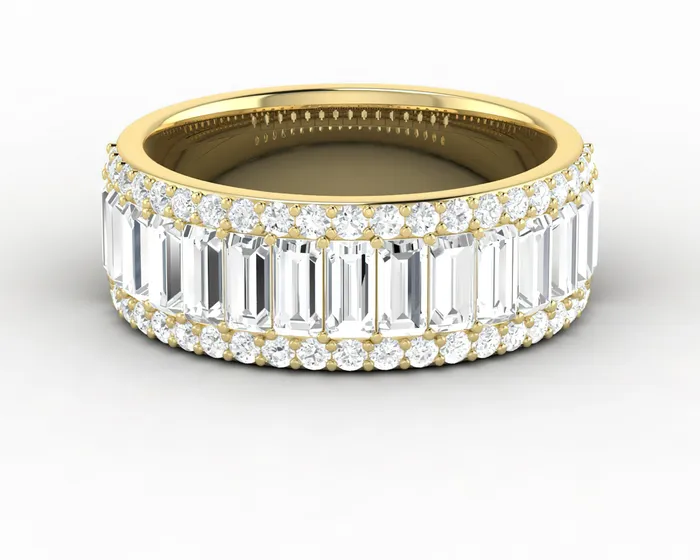 Rings Sapheena Jewelry Serena 20 Ct Triple Row Half Eternity Wedding Band
