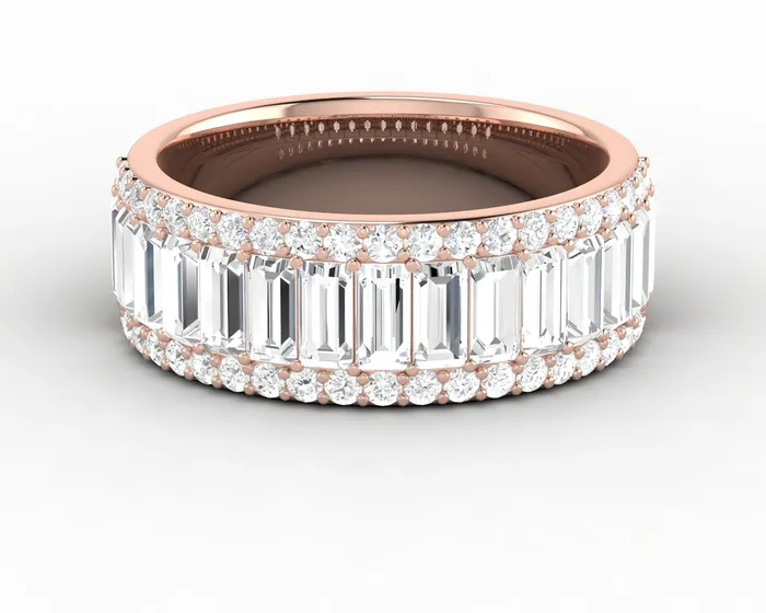 Rings Sapheena Jewelry Serena 20 Ct Triple Row Half Eternity Wedding Band