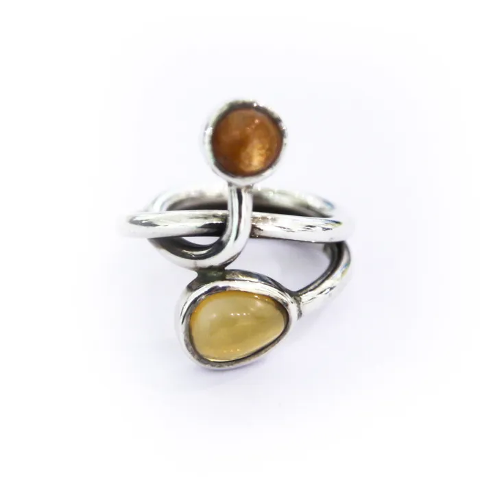 Rings Silver Ring with Fire Opal Nanni Gabriella