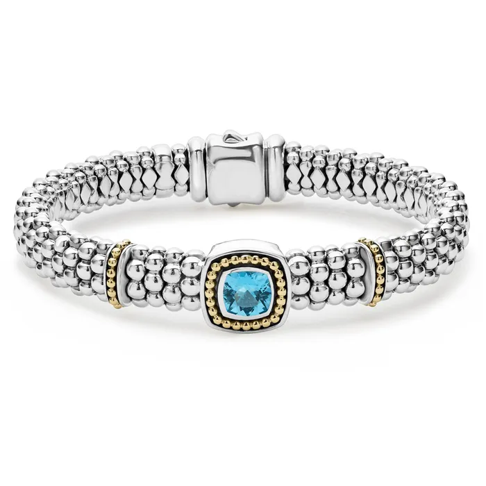 Rittenhouse Swiss Blue Topaz Caviar Bracelet 9mm LAGOS Bracelets