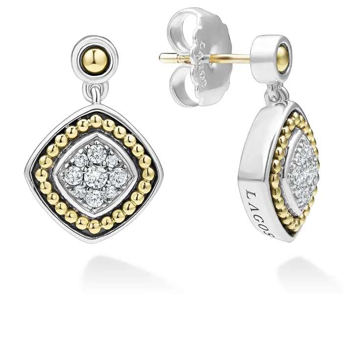 Rittenhouse TwoTone Diamond Drop Earrings LAGOS Earrings