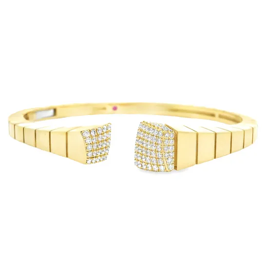 ROBERTO COIN Bracelets Roberto Coin 18K Yellow Gold Diamond Bangle