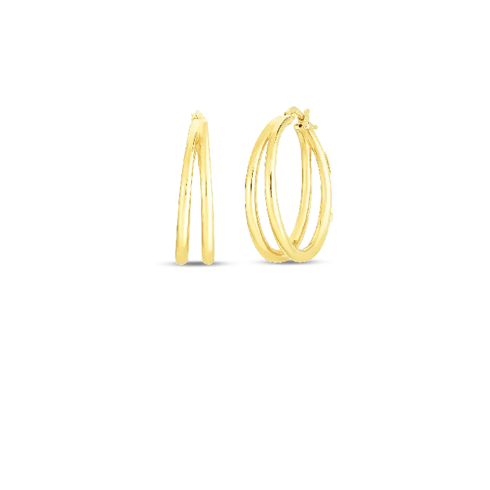 Roberto Coin Earrings Medium Split Hoop Earrings