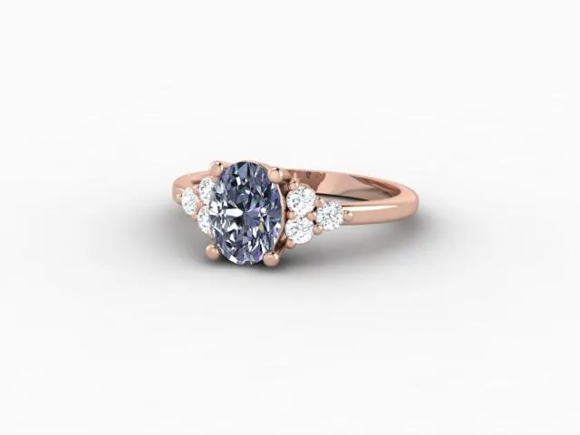 Sapheena Jewelry Rings Astrid 1 12 Ct Oval Cut Grey Moissanite Engagement Ring