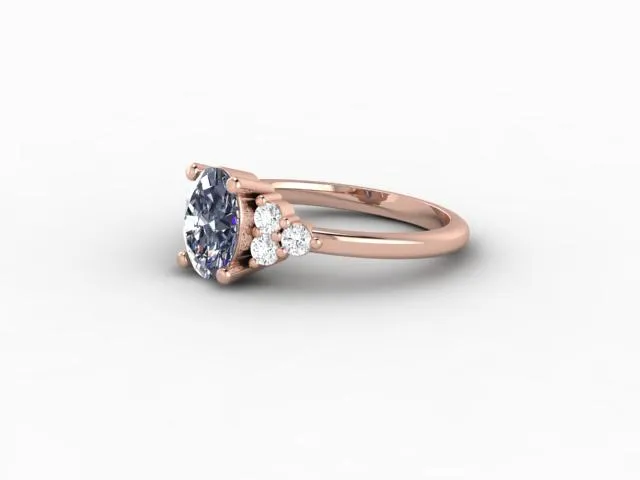 Sapheena Jewelry Rings Astrid 1 12 Ct Oval Cut Grey Moissanite Engagement Ring