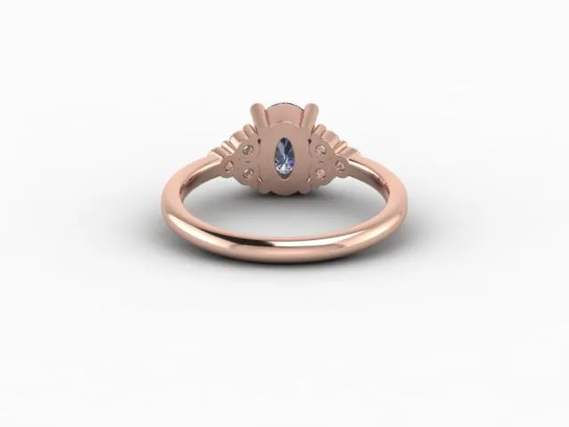Sapheena Jewelry Rings Astrid 1 12 Ct Oval Cut Grey Moissanite Engagement Ring