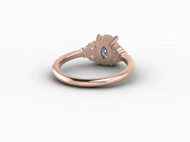 Sapheena Jewelry Rings Astrid 1 12 Ct Oval Cut Grey Moissanite Engagement Ring